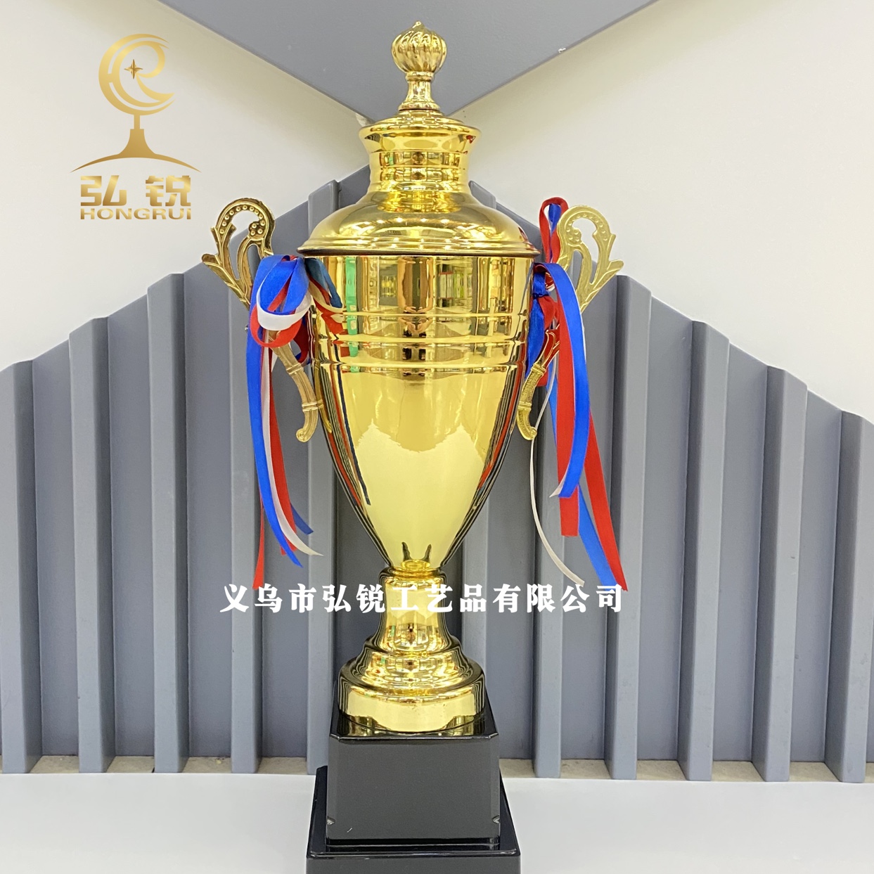 HR-13-6D Metal Trophy, 10*38CM, sports trophy, organizing activities, awarding prizes, customizable logo