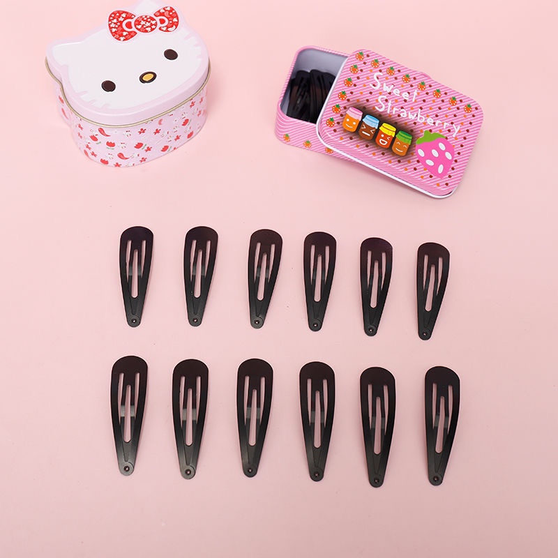 bb夹黑色边夹刘海成人一字夹少女心发饰拼顶夹碎发夹子