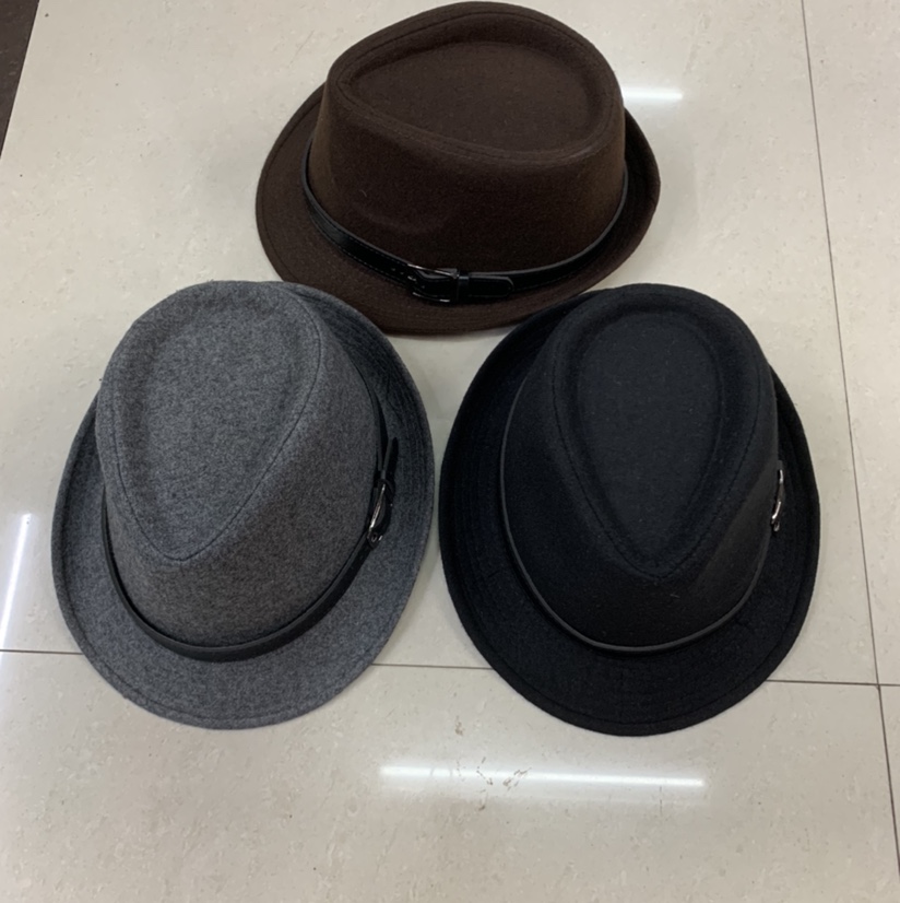 Woolen Top Hat, Gentleman Hat, Flange Fabric details Picture