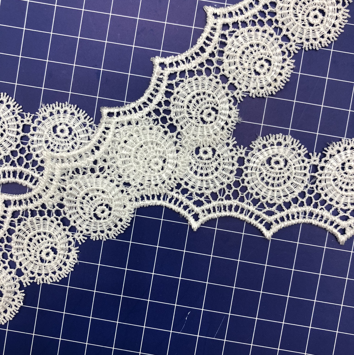 New circular Sulla lace Guangdong cotton thread embroidery water-soluble clothing accessories 8 Application Scenario