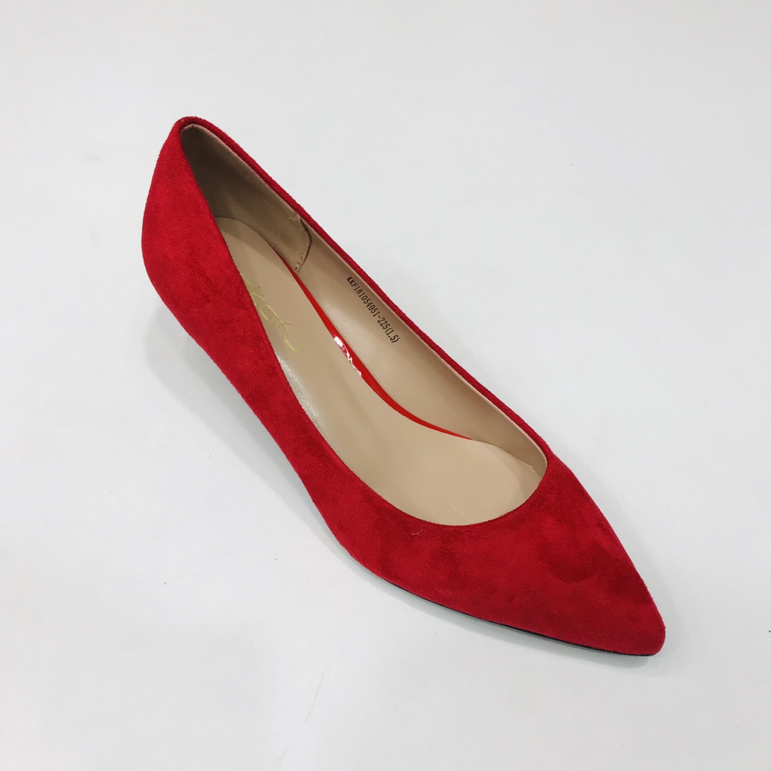 Victory Shoes Women's Cashmere Glossy high-heeled Women's shoes details Picture