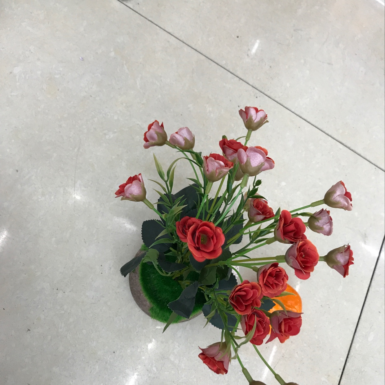珠光梅仿真花类盆栽摆件绿植小盆景家居装饰品