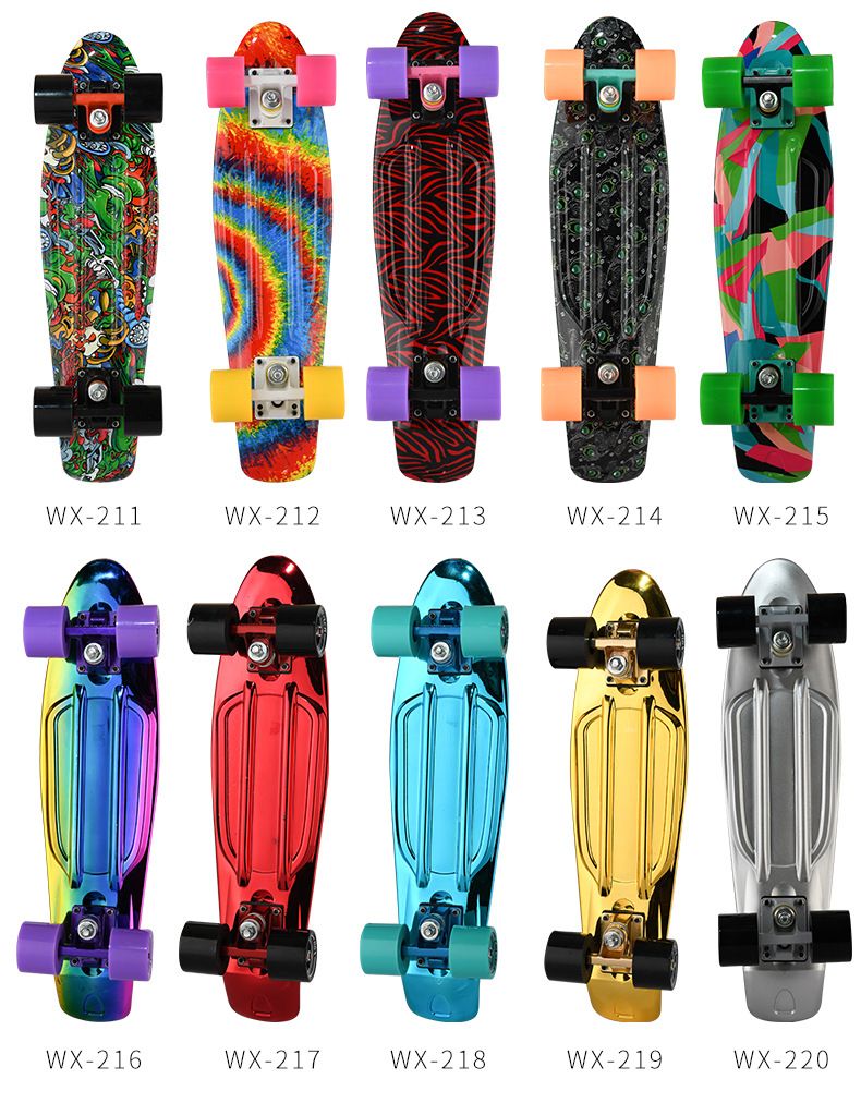 Factory direct sales of 22-inch new plastic fishboard skateboards, four-wheel adult skateboards, single-lift skateboards and many other models detail image 2