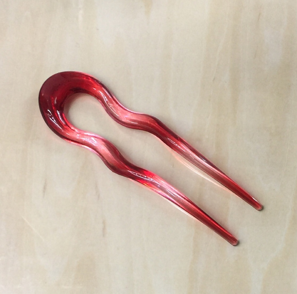 Transparent draw flower U-shaped hairpin thumbnail