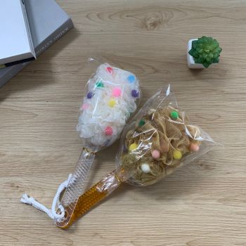 Bath Bath Scrub Bath Plastic Handle Clean Bath Ball Bath Flower