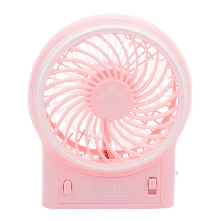 Creative office desktop mini fan, usb charging fan, three-speed LED light, silent electric mini fan Application Scenario