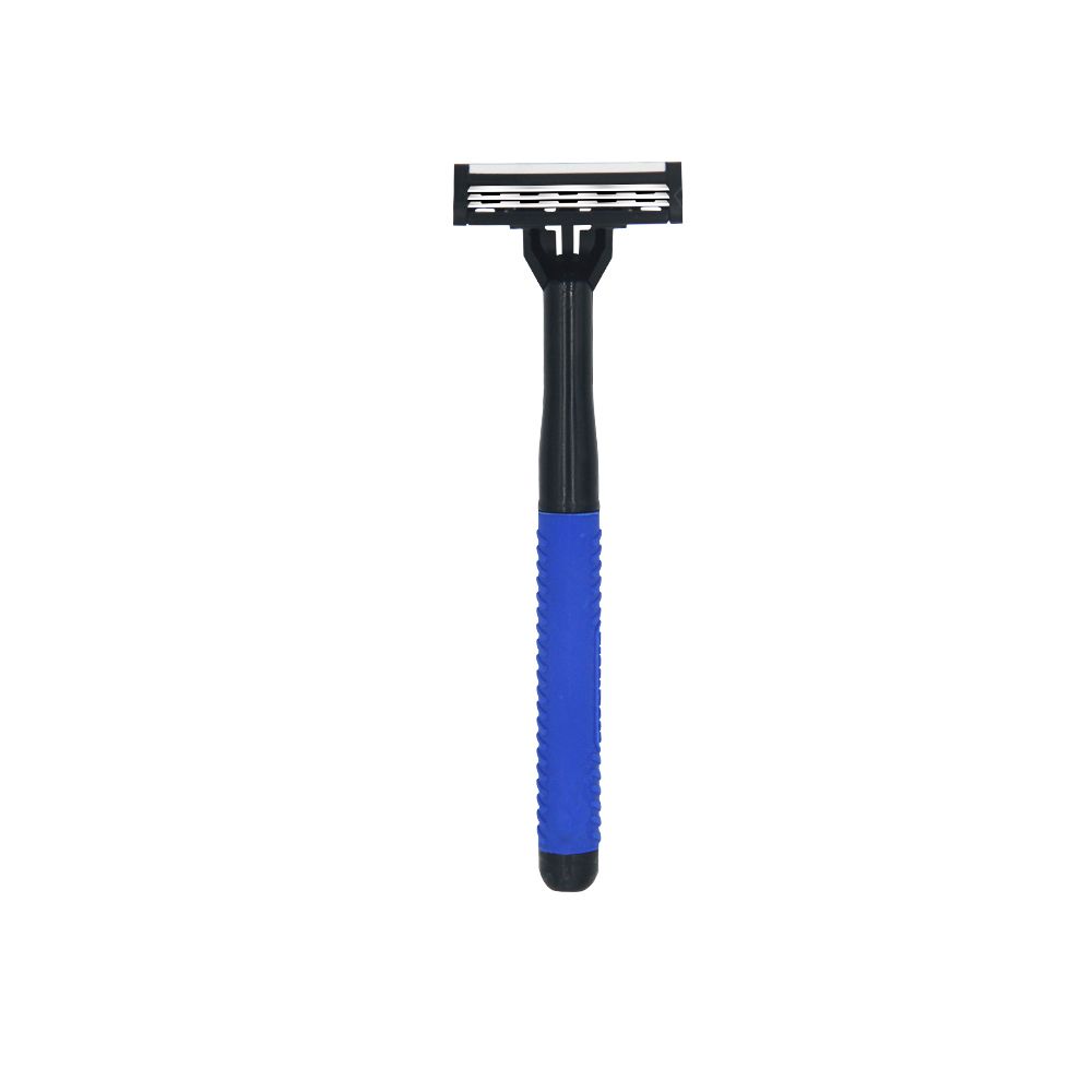 Three-layer slotted razors for foreign trade supply, 12 pieces per card, imported materials, men's style details Picture