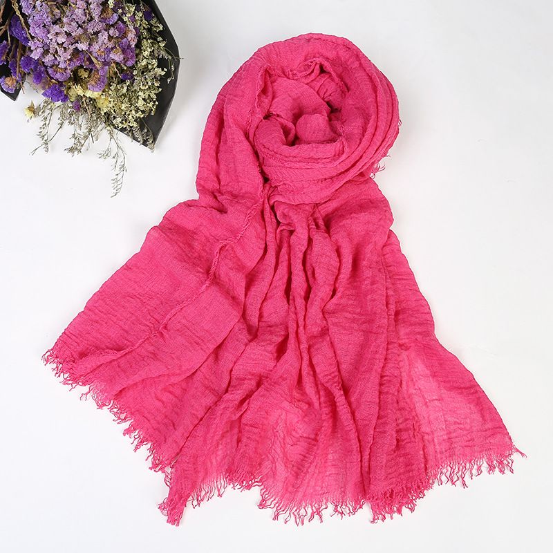 Natural folding zou pure color scarf female shade beach towel long creative shawl yarn scarf a surrogate hair thumbnail