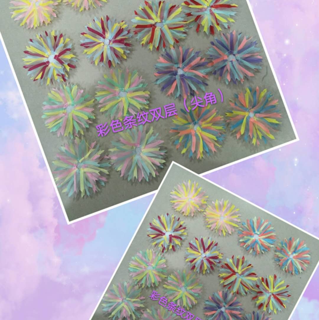 Colorful striped corner double layer thumbnail