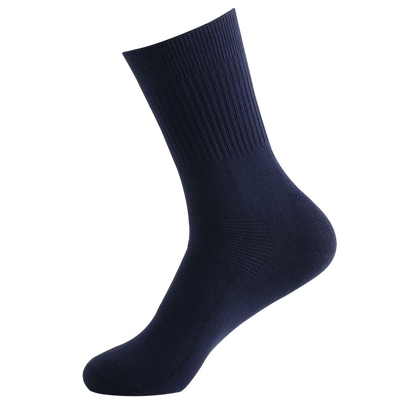 防臭吸汗/纯棉抗菌/高筒棉袜白底实物图