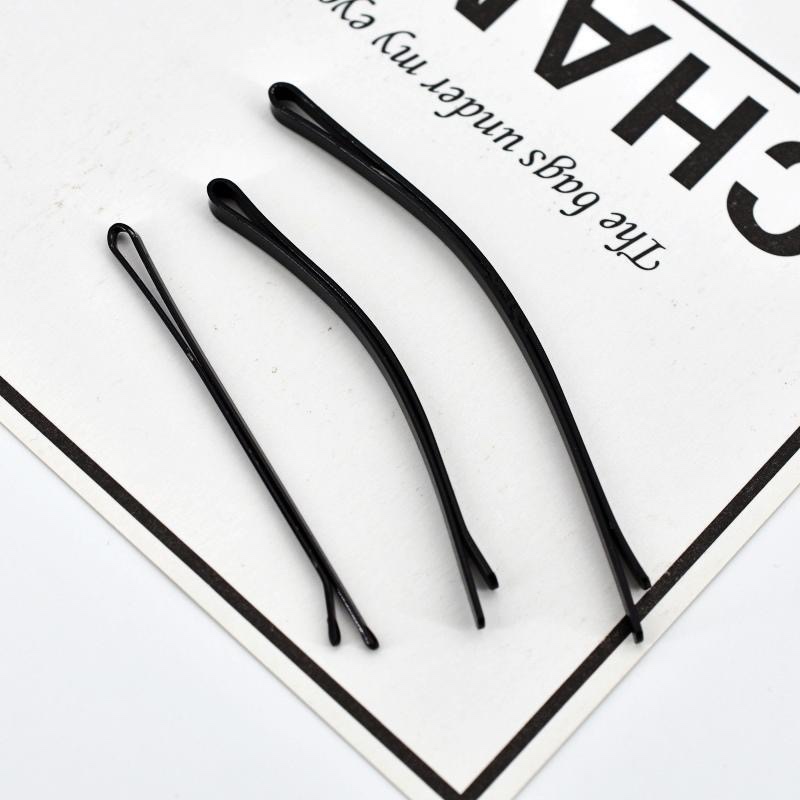 黑色一字夹弧形碎发夹盘发卡子加粗加紧刘海夹小黑夹弯夹大号发夹详情图6