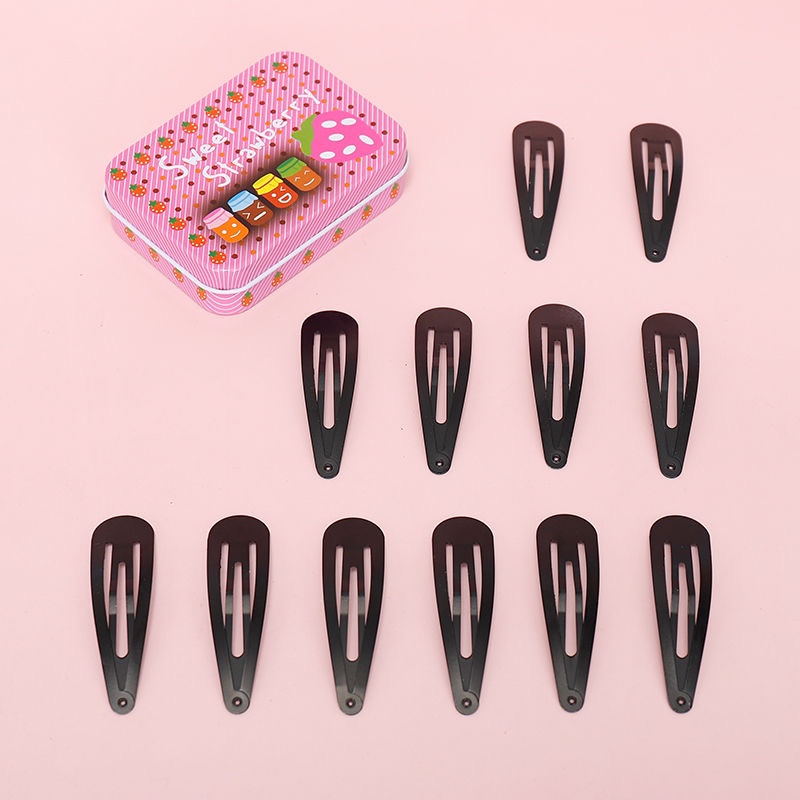 bb夹黑色边夹刘海成人一字夹少女心发饰拼顶夹碎发夹子产品图