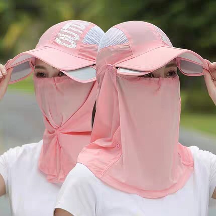 Sun Protection Hat summer uv protection outdoor veil face mask cycling sun hat Korean trendy versatile sun hat thumbnail