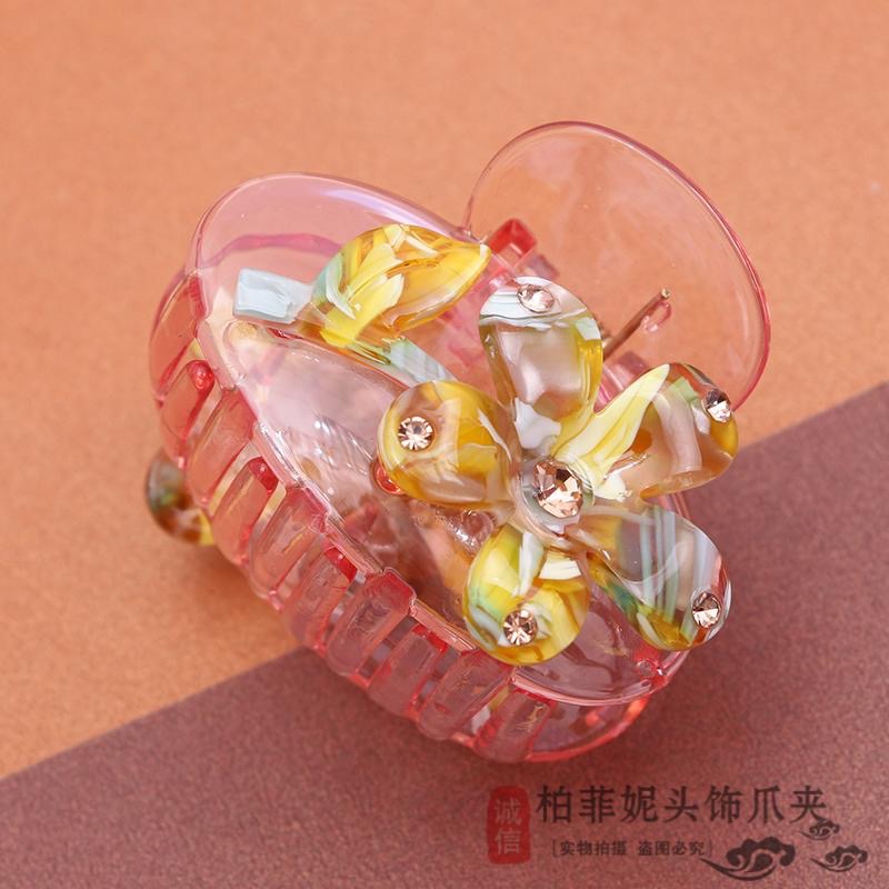 Korean-style flower hair clips, back of the head, women's medium-sized hair clips, headwear, popular top clips, broken hair clips, hair clips Specification image