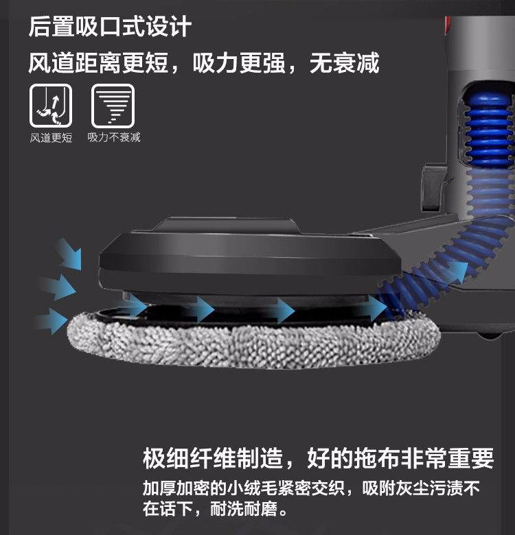 电动拖把头吸尘器地刷软绒地板吸头戴森v7v8v10v11吸尘器配件详情图4