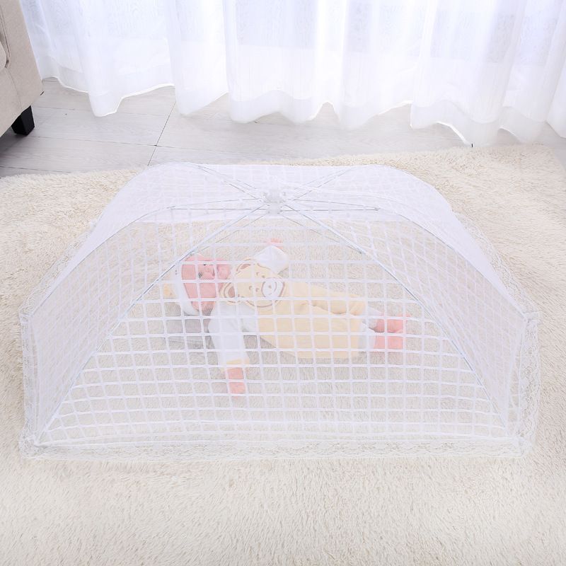 Custom Crib Mosquito Net Baby Mosquito Net Cover Foldable Mesh Umbrella Cover Bottomless Universal Mesh Food Cover details Picture
