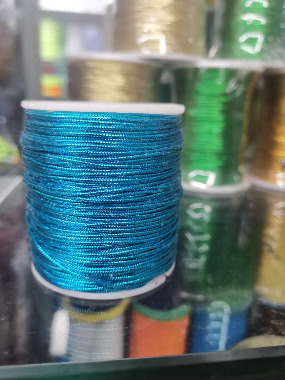 金银线八股湖蓝色