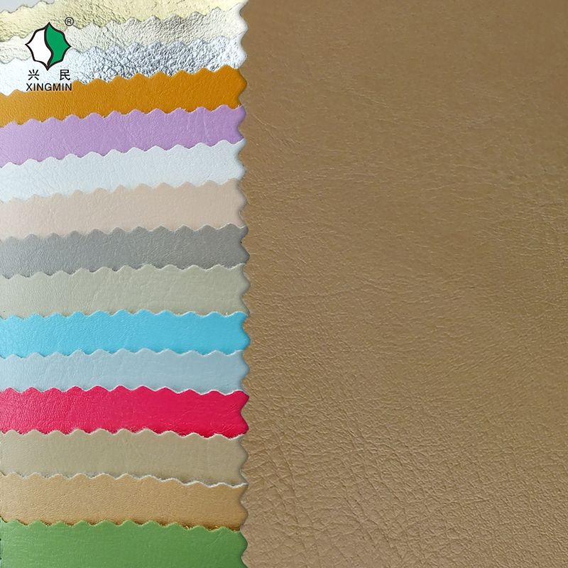 Xingmin Leather's textured base, artificial leather, spring warmth and blooming, semi-PU leather, luggage leather, glove leather, fabric processing and customization detail image 2