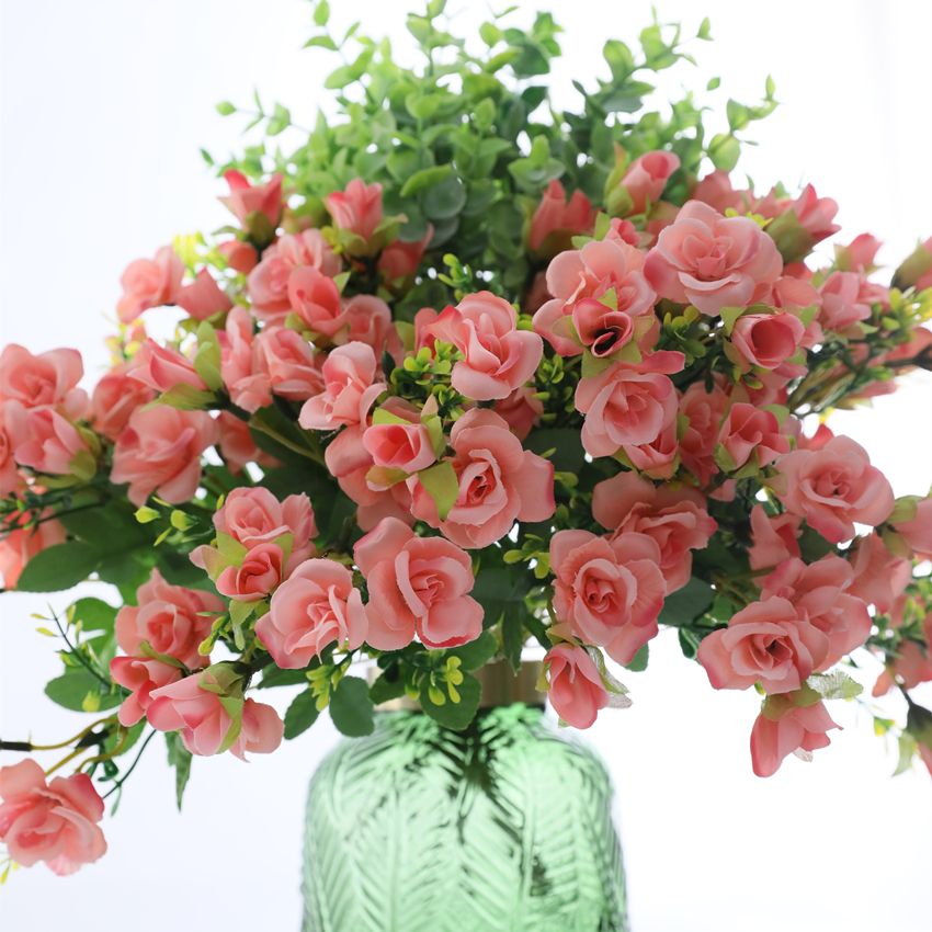 Direct sales and wholesale of 18-head woolen fabric roses for wedding photography and wall decoration. JM0934 rose, rose