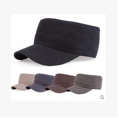 专业定制春秋户外平顶帽 男女士韩国青年棒球帽军帽鸭舌帽