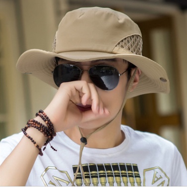 厂家批发速干帽子奔尼帽渔夫帽 防水帽 遮阳帽子 防晒帽网帽折叠