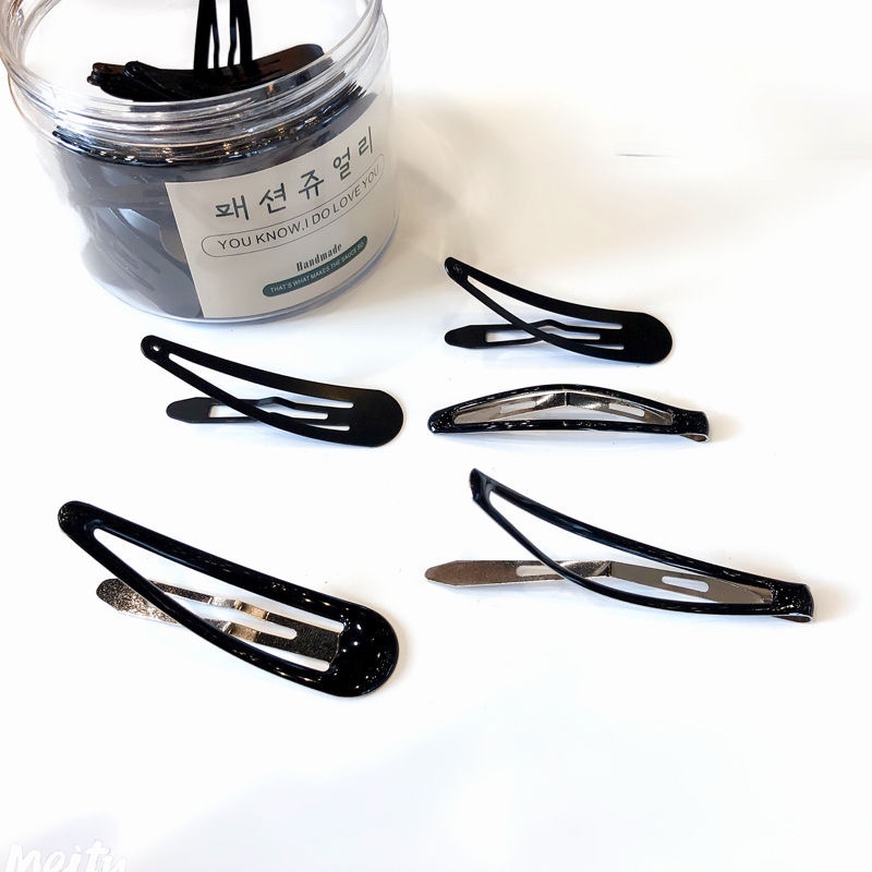 韩国发夹顶夹少女碎发bb夹简约百搭黑色刘海夹盘发一字夹边夹刚夹产品图