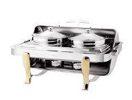 Gold-plated square full flip lid self-service soup pot/Water-receiving type 720*540*400 detail image 1