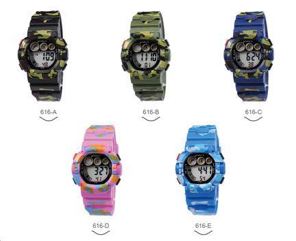 616 Jump Type Waterproof Electronic Watch For Students