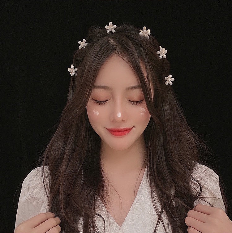 South Korea new pearl small grab clip baroque retro mini bangs clip girls broken hair clip thumbnail