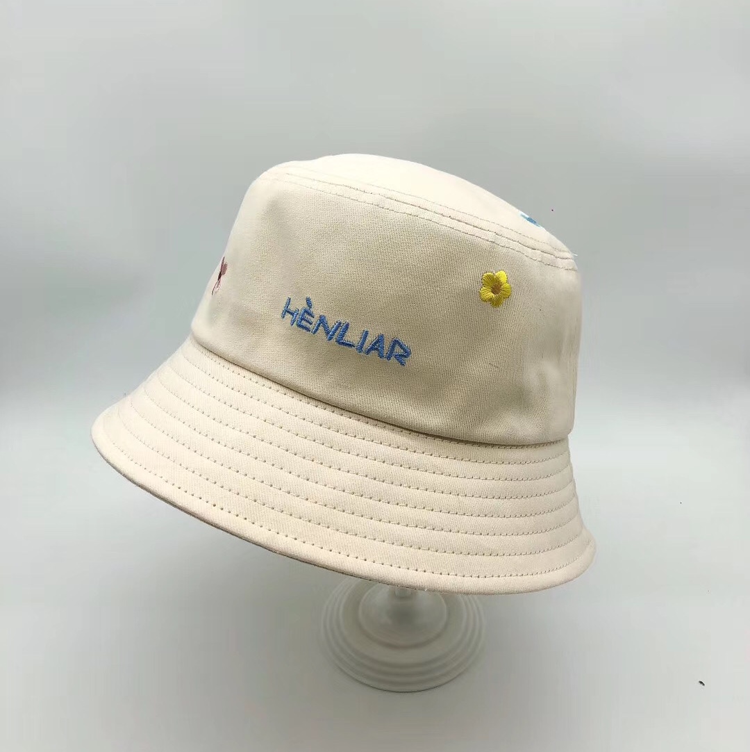 日系关晓彤同款春夏渔夫帽女韩版百搭小花遮阳帽子防晒遮脸太阳帽细节图