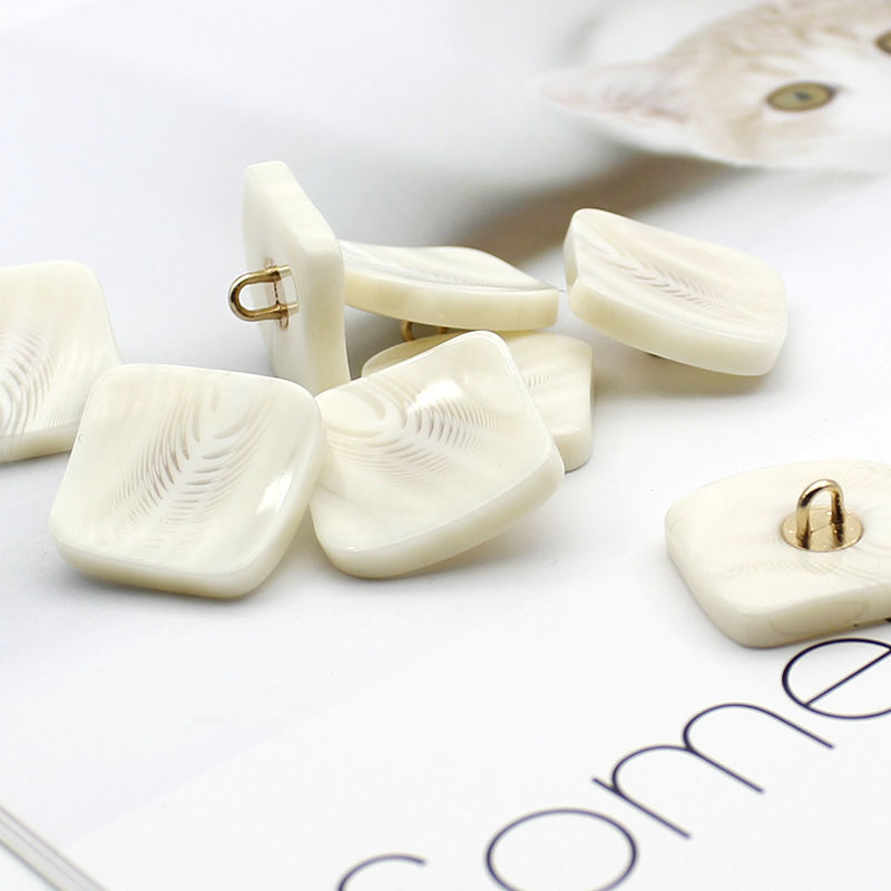 Buttons white triangle skirt decorated button square coat buttons imitation marble shaped irregular sweater buttons thumbnail