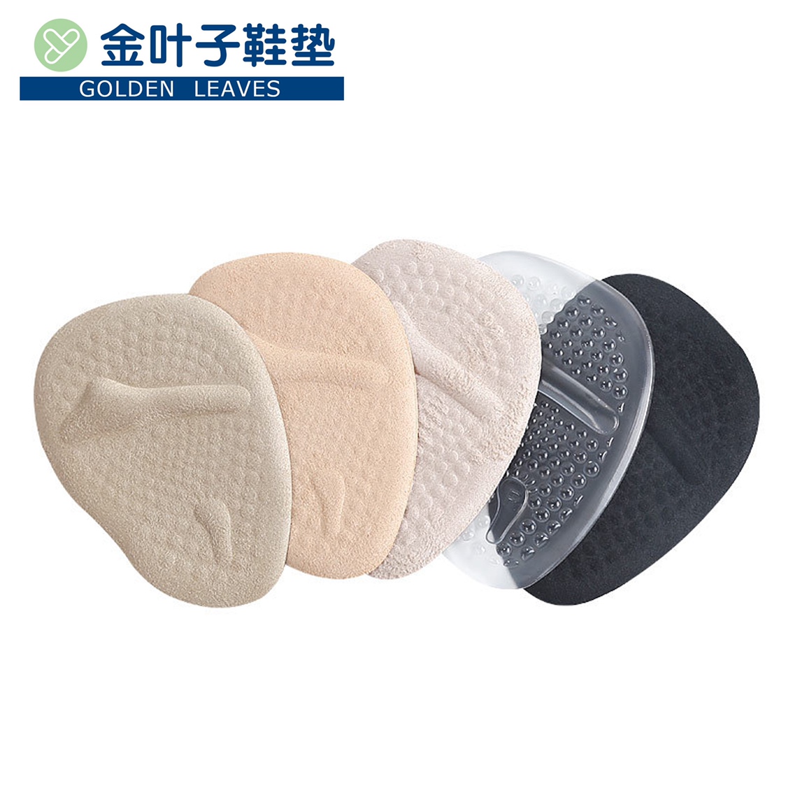 Gel transparent massage forefoot pad, invisible adhesive half size pad, adjustable shoe size velvet half size pad, silicone comfortable half palm - transparent Item Picture