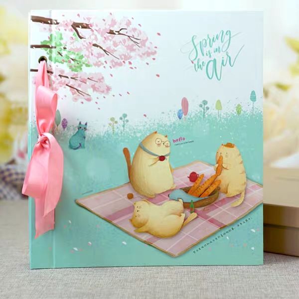 A 5678-inch, 640-page photo album with insert pages, a large family photo album for the baby's growth detail image 2