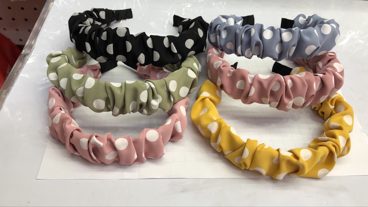 韩版时尚洋气百搭女士布艺头饰纯色雪纺发箍