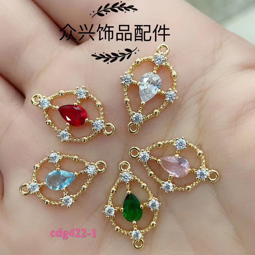 Factory direct sales, zircon connectors, zircon pendants