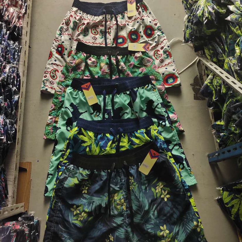 Mixed-color couple beach pants