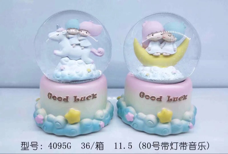 Cartoon couple crystal ball