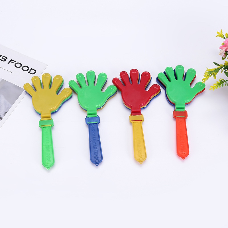 LIGO customized plastic hand claps with colorful national flag advertisements for the World Cup fans' cheering props Specification drawing