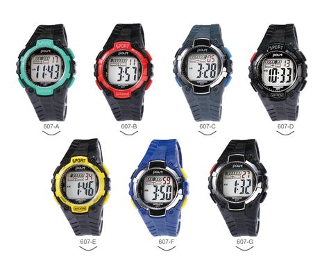 607 Jump Type Waterproof Electronic Watch For Students