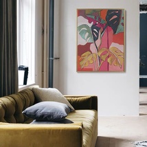 原创手绘 | 客厅竖版纯手绘油画大气抽象订制手工挂画