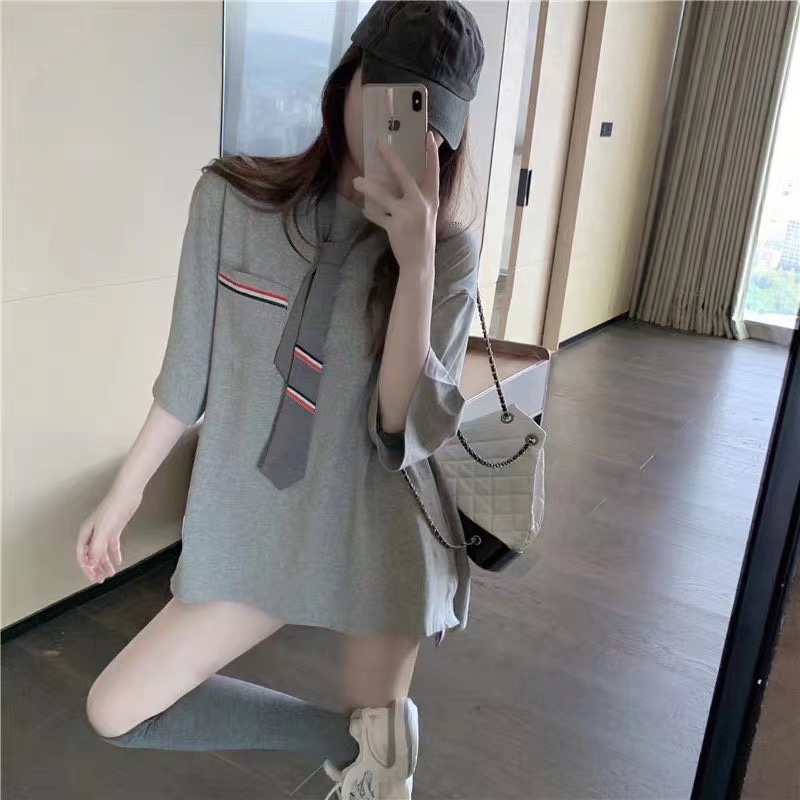 灰t新款设计感女装休闲气质女士时尚女士潮款
