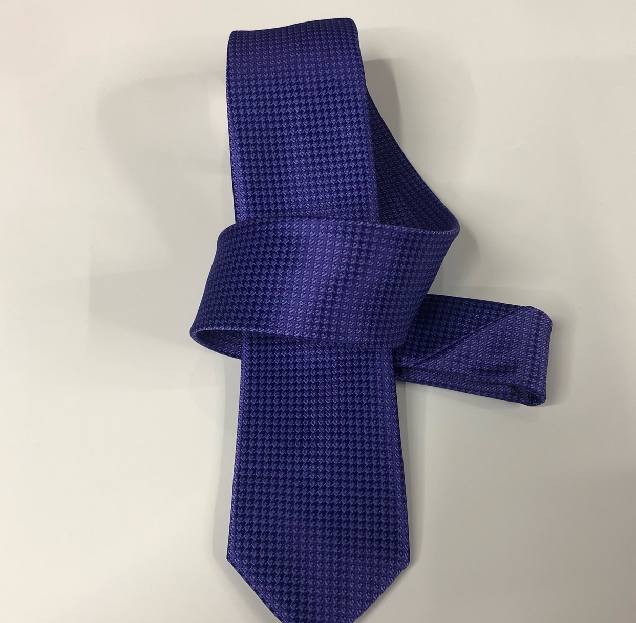 最新紫色时尚男士领带批发编织提花涤纶领带工厂详情图4