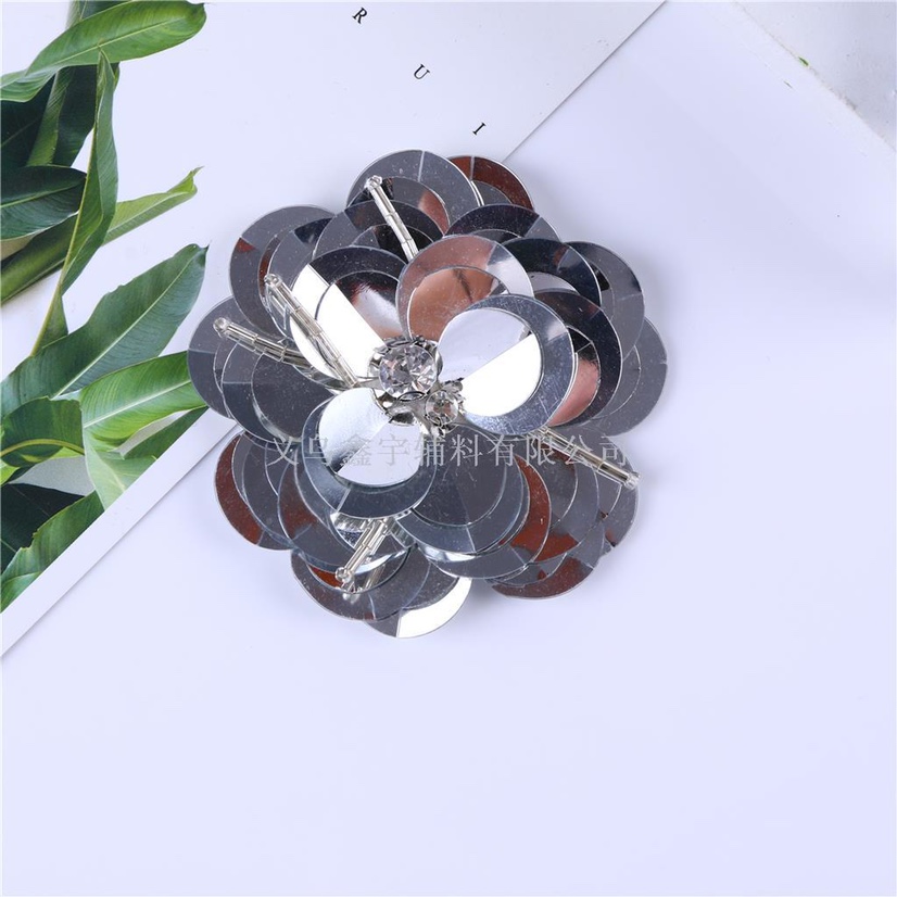 Explosive Manufacturers Wholesale Hand Nail Sequin Shoes Head Flower Large Corsage Quantity Large Price Superior Hat Bag Accessories details Picture