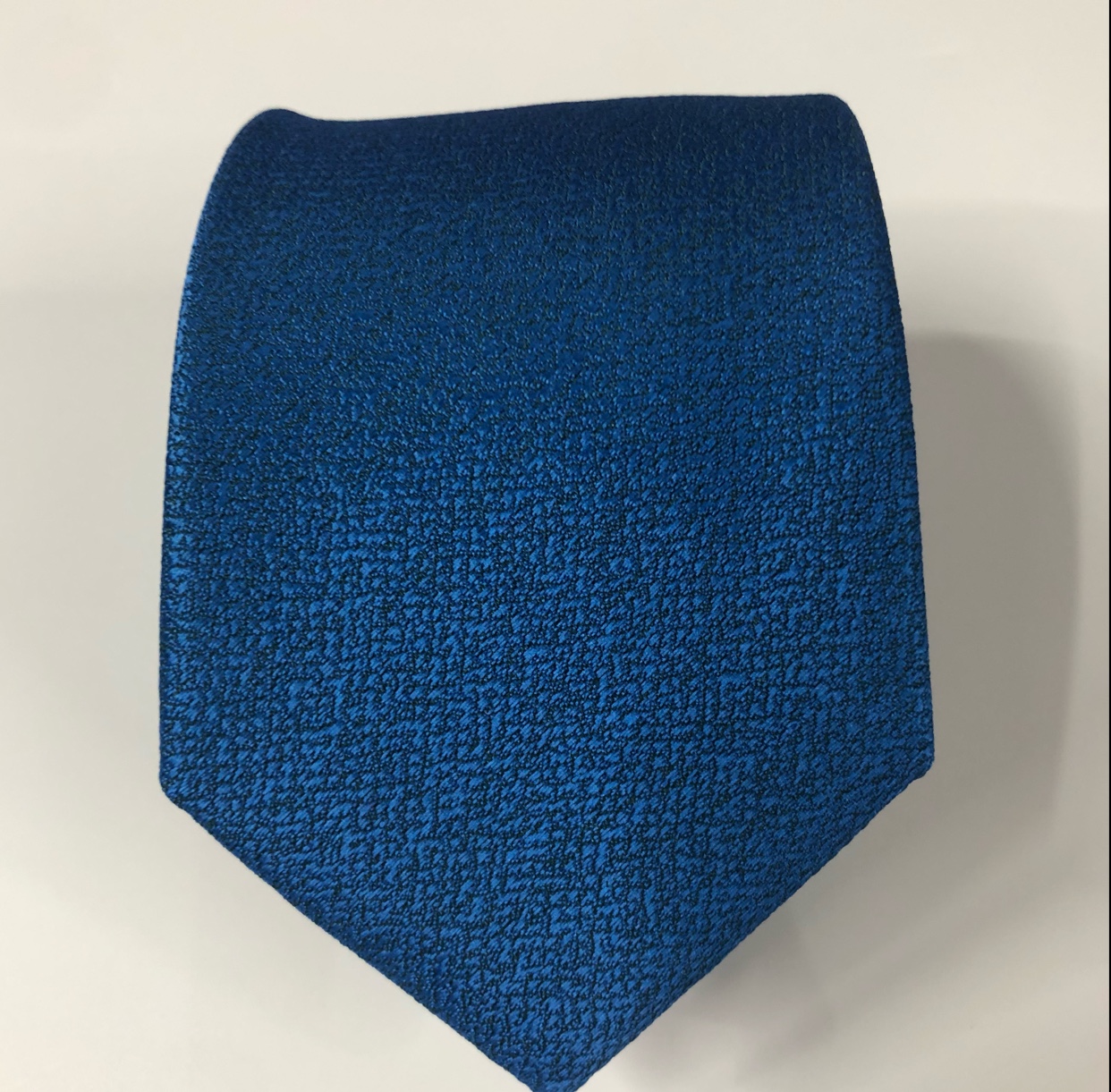 男士领带浅蓝色涤纶领带编织提花纯色领带工厂详情图2