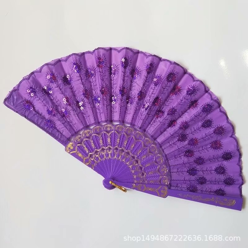 彩杆亮片扇详情图6