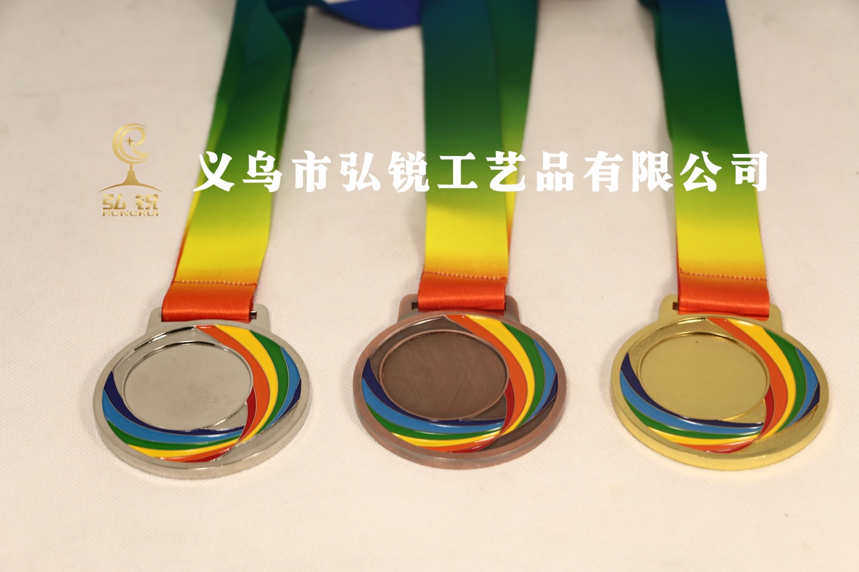 HR-011 Blank Rainbow High-end Medal Zinc Alloy High-quality Medal Color Medal Customizable logo