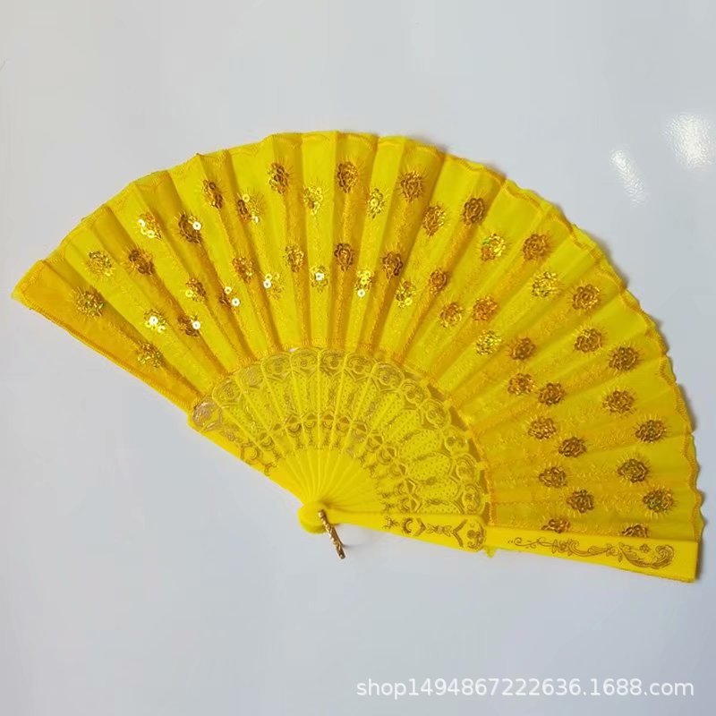 彩杆亮片扇详情图7