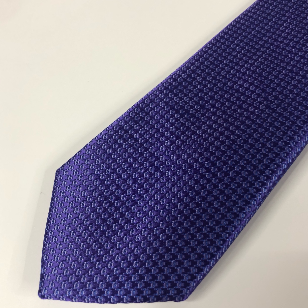 最新紫色时尚男士领带批发编织提花涤纶领带工厂详情图5