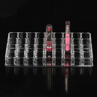 Thickened 36-compartment acrylic cosmetics display stand, storage box, mascara, lip gloss, nail polish stand, lipstick stand details Picture