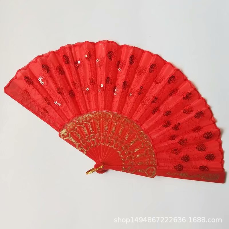 彩杆亮片扇产品图